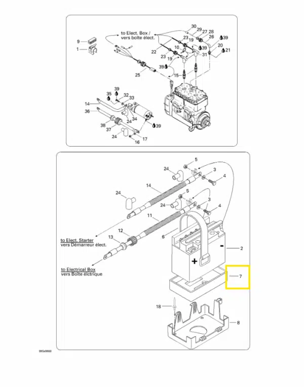 Tampon de batterie inférieur - Lower Battery Pad Sea-Doo 720-951cc 1998-2001 référence 278001234 – Image 2