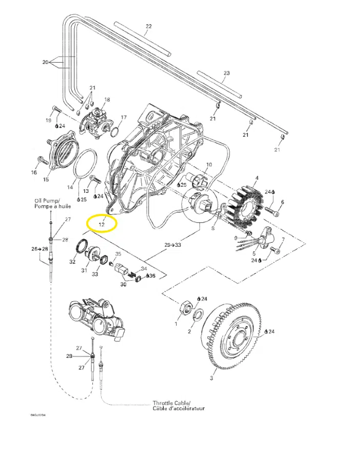 Carter d’allumage - Carter Ignition Sea-Doo 951cc 2000-2004 référence 290811421, 420811421, 420811422 – Image 3