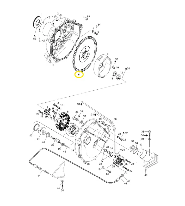 Moyeu de volant magnétique - Flywheel Hub Sea-Doo 800 cc 1996-1999 référence 290966442 – Image 4