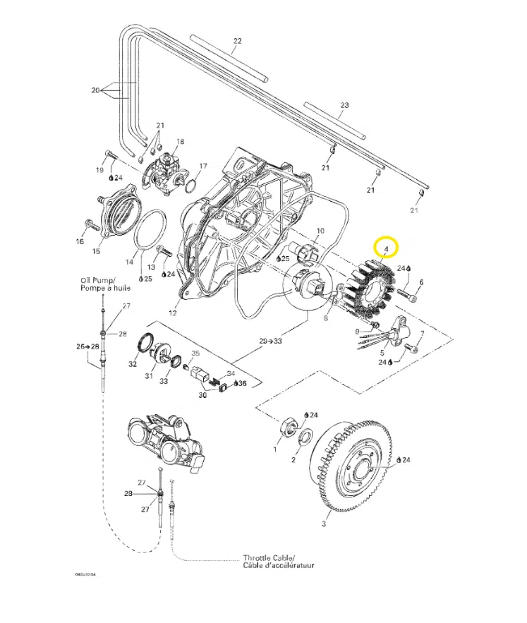 Stator - Stator Plate Ass'y Sea-Doo 951 cc 2000-2003 référence 290888650, 290888651, 290888652, 420888652 – Image 4