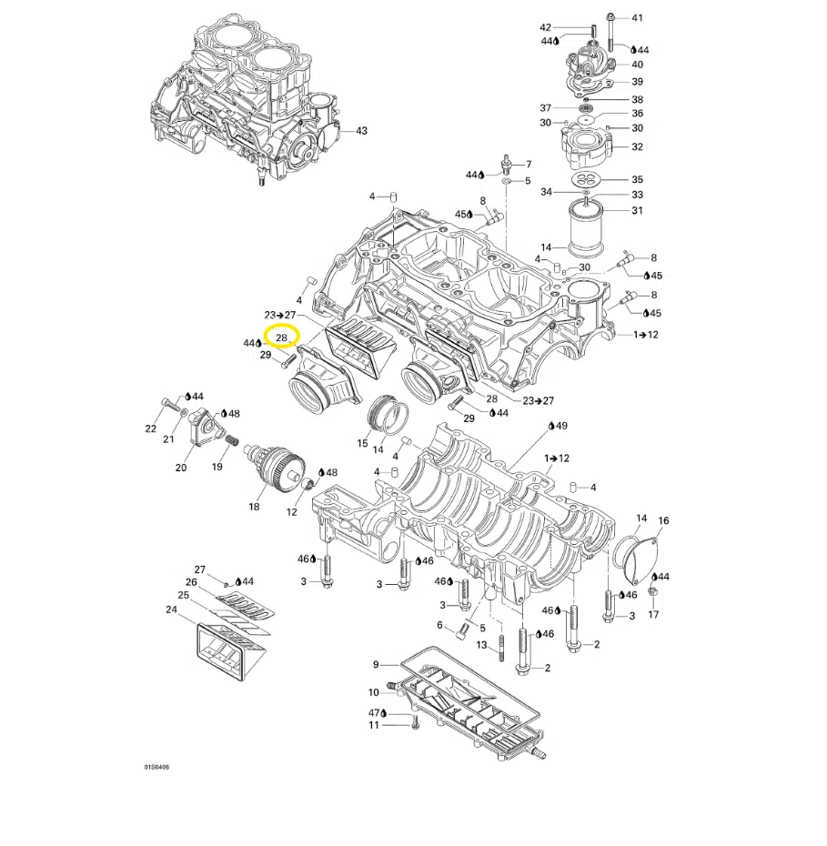 Adaptateur de Carburateur - Carburator Adapter Ass'y Sea-Doo 951 cc 2000-2007 référence 290867890, 420867890 – Image 6