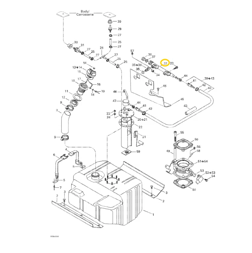 Rampe d'injection - Fuel Rail Sea-Doo 800 cc RFI 1998-2003 référence 270600008 – Image 2