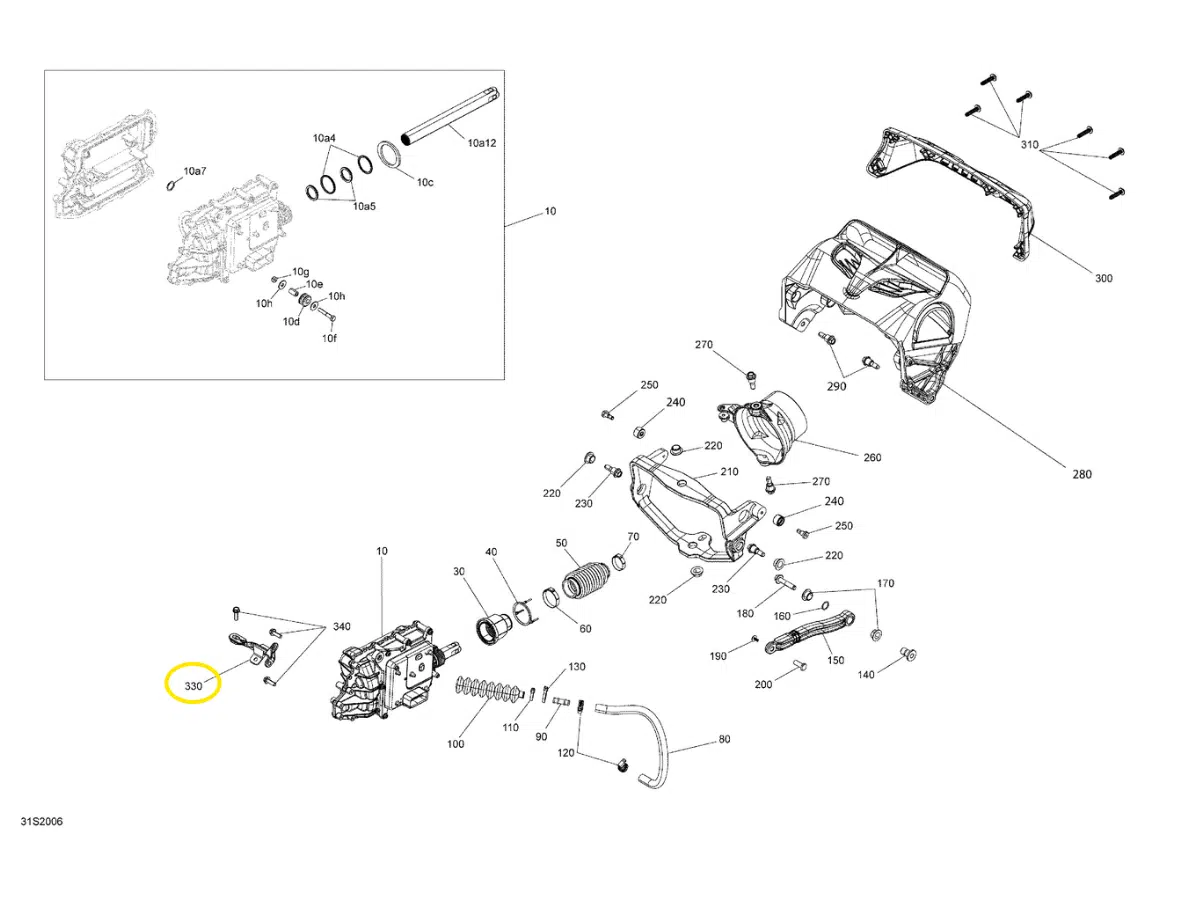 Renfort IBR - Actuator Brace Sea-Doo 900-1630 cc 2018-2026 référence 268000307 – Image 5