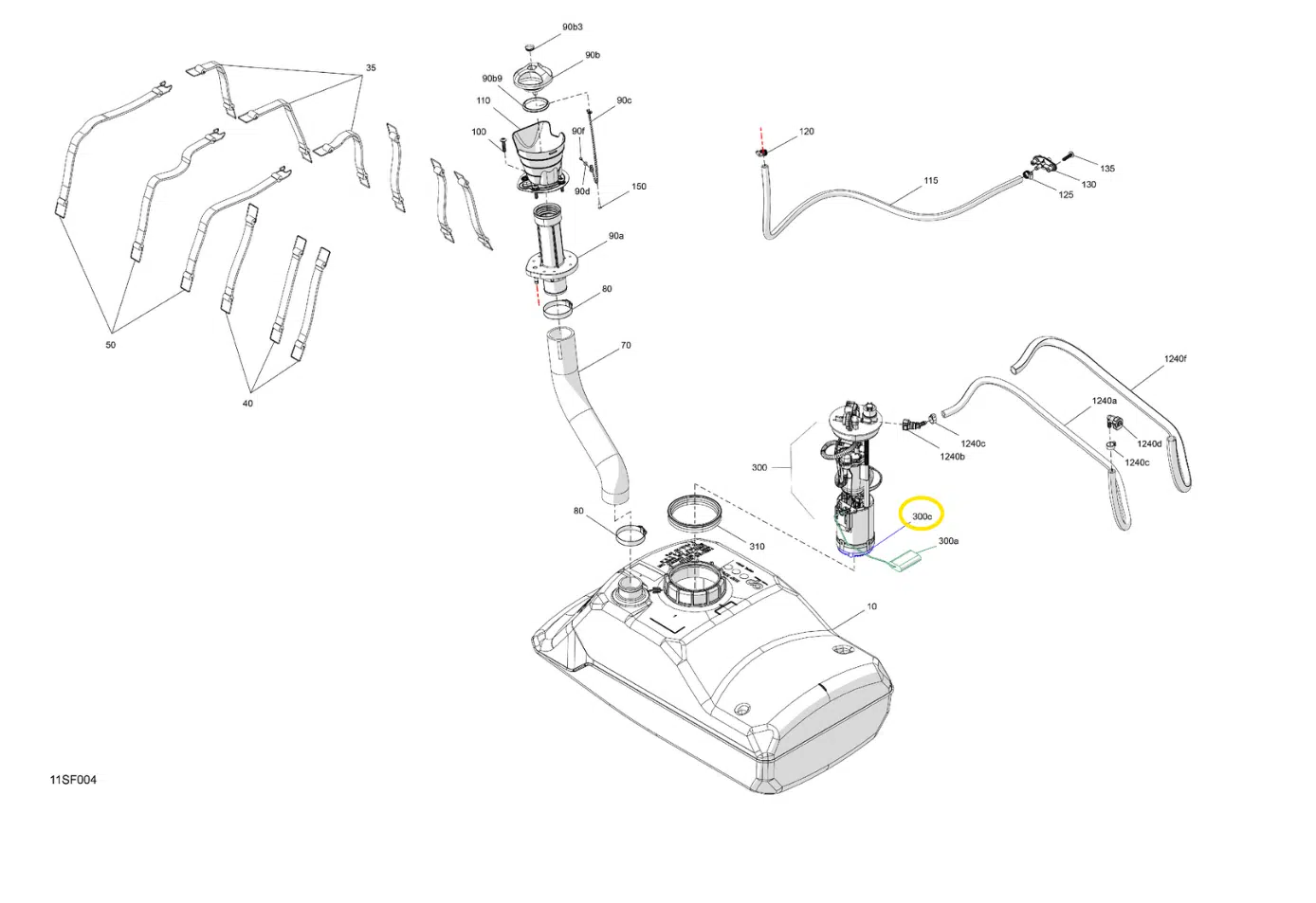 Filtre à essence - Fuel Filter Sea-Doo 900-1630 cc 2008-2026 référence 270600108, 270600113 – Image 3