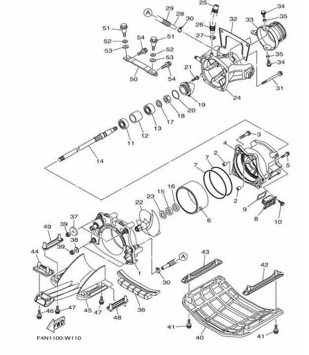 Turbine complète - Complete Jet Pump Assembly Yamaha VX 1050cc 2021-2026 référence 6EY-R1312-10-00, 6EY-R1312-11-00, 6HH-R1337-00-00, 6JS-G5511-00-00, 6JS-R1321-00-00 – Image 5