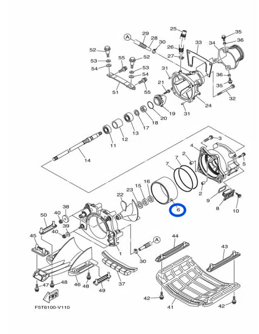 Bague d'usure - Sleeve Impeller Yamaha 1050-1900cc 2020-2026 référence 6HH-R1337-00-00 – Image 3