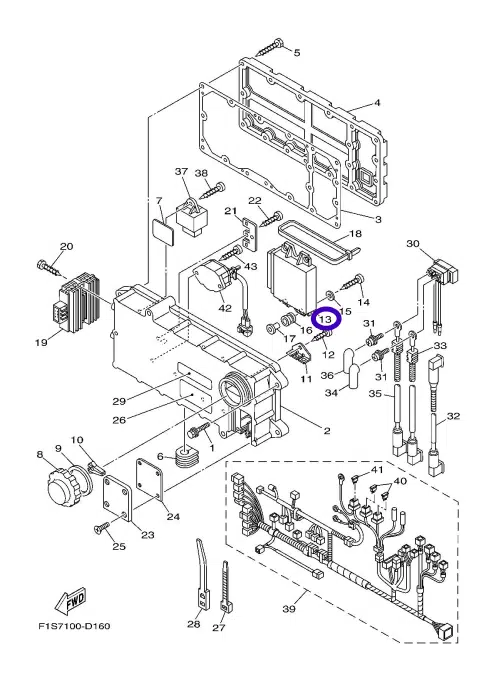 Calculateur - Engine Control Unit Yamaha FX Cruiser HO-FX HO 1100cc 2005 référence 6B6-8591A-10-00 – Image 2
