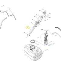Boyau de remplissage - Filler Neck Hose Sea-Doo 900 cc Spark 2014-2026 référence 275500935