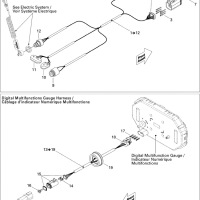 Câblage de guidon - Steering Wire Harness Sea-Doo 1503cc 2008-2009 référence 278002382 FAISCEAU GUIDON JET SKI SEADOO