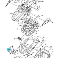 Cache avant gris - Cover Front Yamaha FX HO Cruiser 1800cc 2009 référence F1W-U513M-10-P0, F1W-U513M-60-P3