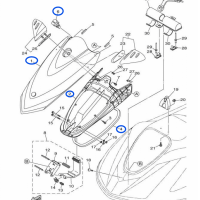 Capot gris - Lid Engine Room DNMC Yamaha VX 1100cc 2013-2014 référence F2N-U517B-10-PA