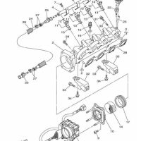 Collecteur d'admission - Manifold Intake 1 Yamaha 1800cc FX HO-VXR-VXS 2009-2012 référence 6BH-13641-01-00