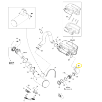 Durite d’échappement arrière - Rear Exhaust Hose1503cc 2006-2011 référence 274001102, 274001299, 274001428