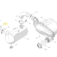 Durited'échappement - Hose 79.375mm - 80mm 900cc 2014-2026 référence 274001453