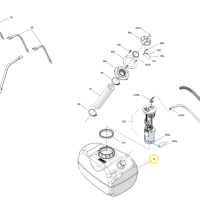 Réservoir d'essence - Fuel Tank Sea-Doo 900 cc Spark 2014-2026 référence 275500822, 275500982, 275500943