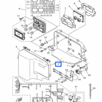 Socle de protection électronique - Plate Yamaha 1800-1900cc 2018-2026 référence 6CS-81845-10-00, 6CS-81845-11-00