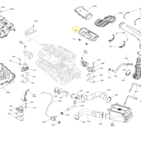 jet ski Couvercle moteur - Engine Cover Sea-Doo 1630 cc 325 CV 2024-2026 référence 270001130