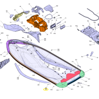 tapis Tapis antidérapant repose pied arrière - RH Rear Footrest Anti Slip Mat Sea-Doo 900-1630 cc 2022-2026 référence 291005886